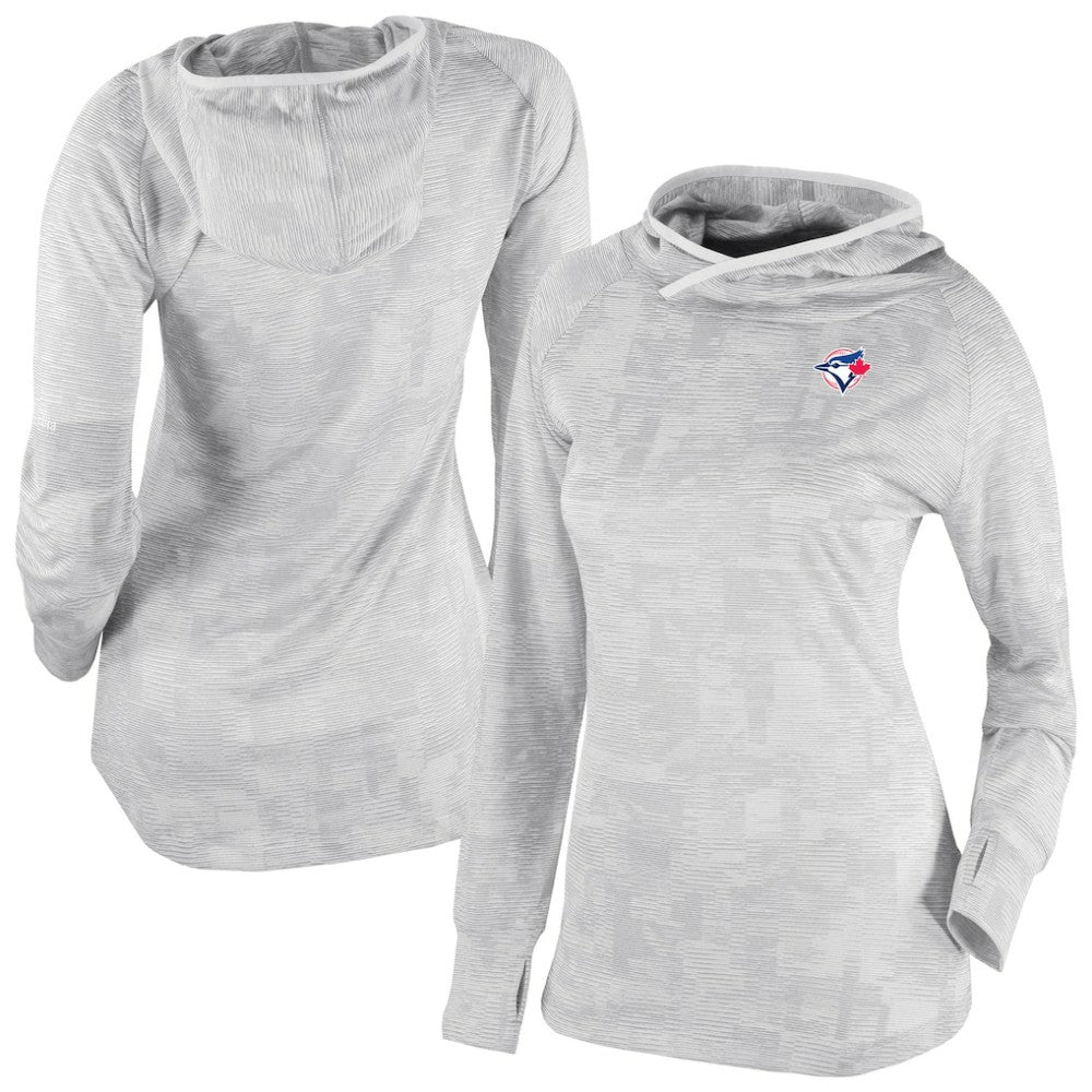 Toronto Blue Jays Columbia Women's Omni-Wick Sunday Ball Raglan Pullover Hoodie - White - Columbia Online