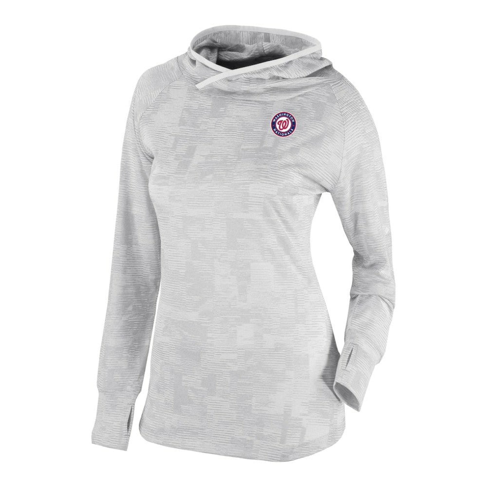 Washington Nationals Columbia Women's Omni-Wick Sunday Ball Raglan Pullover Hoodie - White - Columbia Sale