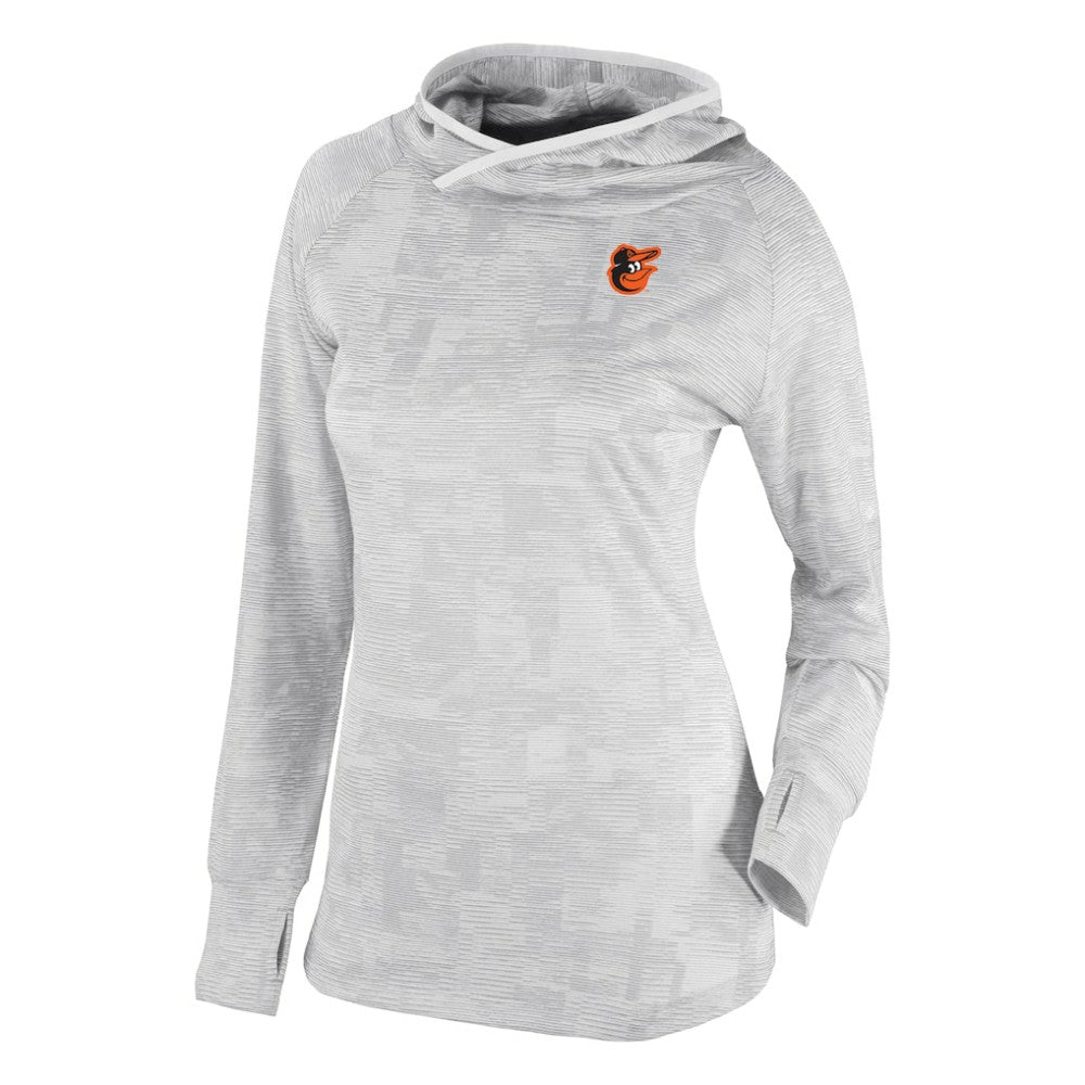 Baltimore Orioles Columbia Women's Omni-Wick Sunday Ball Raglan Pullover Hoodie - White - Columbia Lifestyle