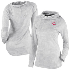 Cincinnati Reds Columbia Women's Omni-Wick Sunday Ball Raglan Pullover Hoodie - White - Columbia Online