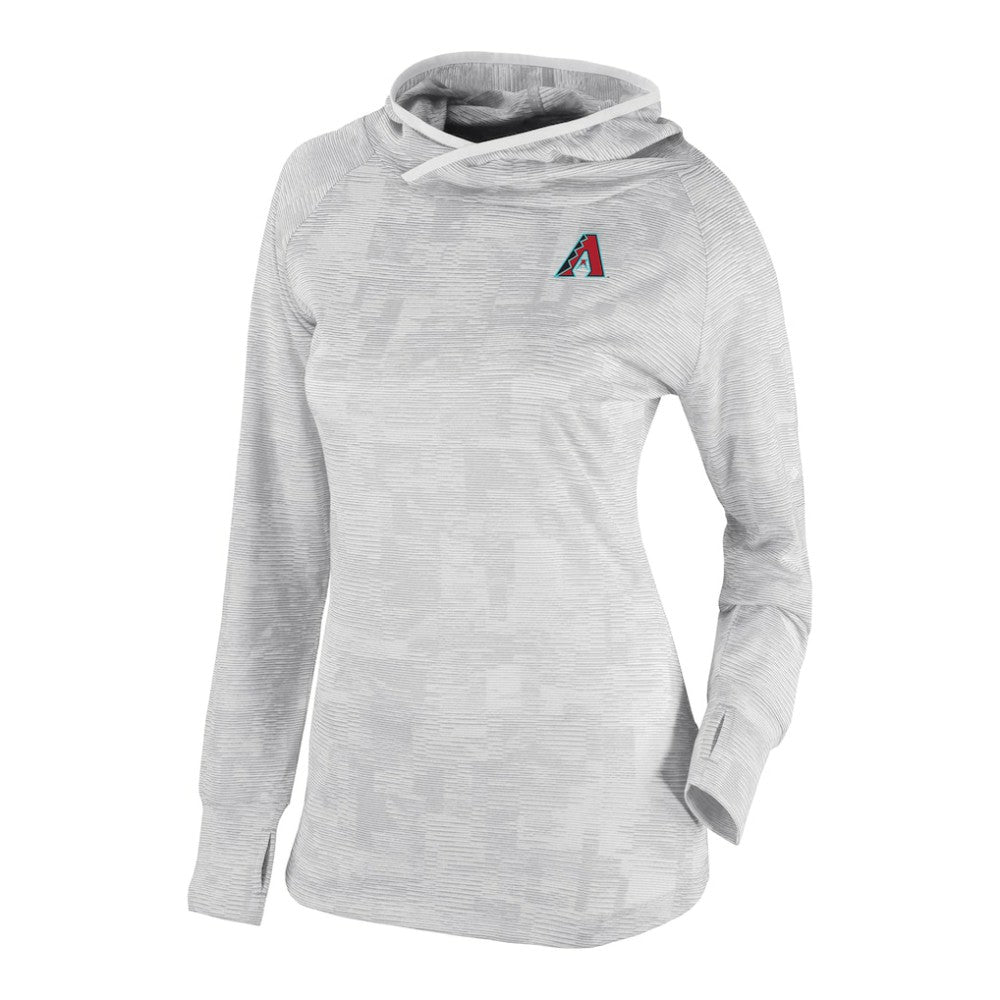 Arizona Diamondbacks Columbia Women's Omni-Wick Sunday Ball Raglan Pullover Hoodie - White - Columbia on Sale