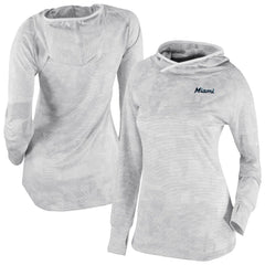 Miami Marlins Columbia Women's Omni-Wick Sunday Ball Raglan Pullover Hoodie - White - Columbia Online