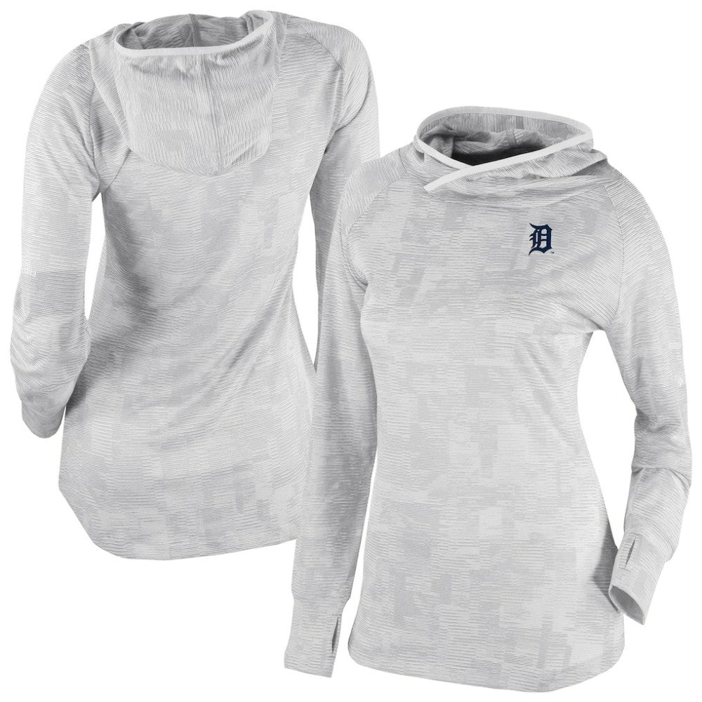 Detroit Tigers Columbia Women's Omni-Wick Sunday Ball Raglan Pullover Hoodie - White - Columbia Lifestyle