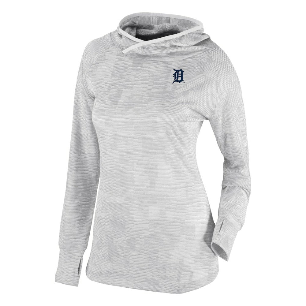 Detroit Tigers Columbia Women's Omni-Wick Sunday Ball Raglan Pullover Hoodie - White - Columbia Lifestyle