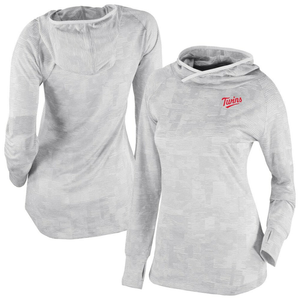 Minnesota Twins Columbia Women's Omni-Wick Sunday Ball Raglan Pullover Hoodie - White - Columbia Discount