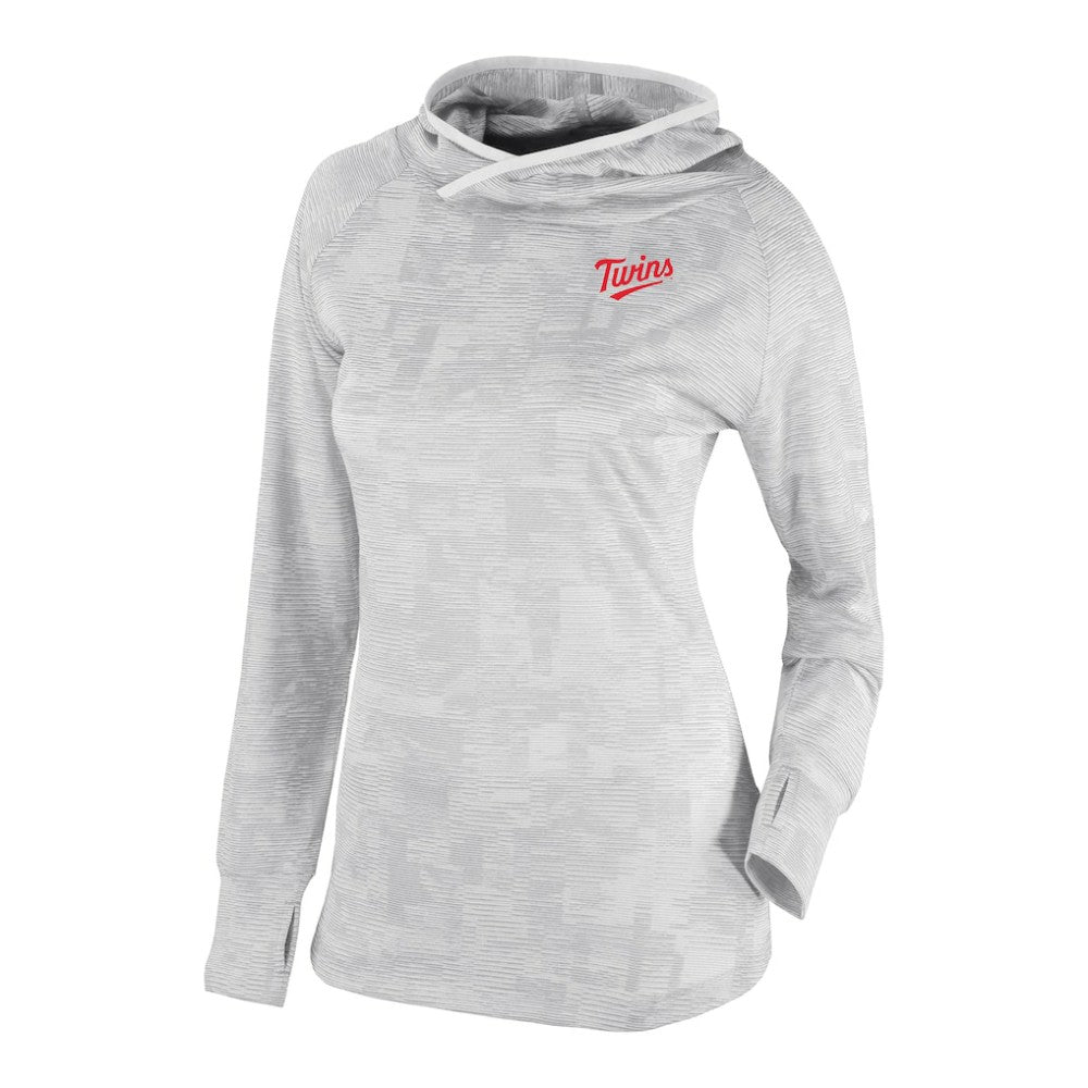 Minnesota Twins Columbia Women's Omni-Wick Sunday Ball Raglan Pullover Hoodie - White - Columbia Discount
