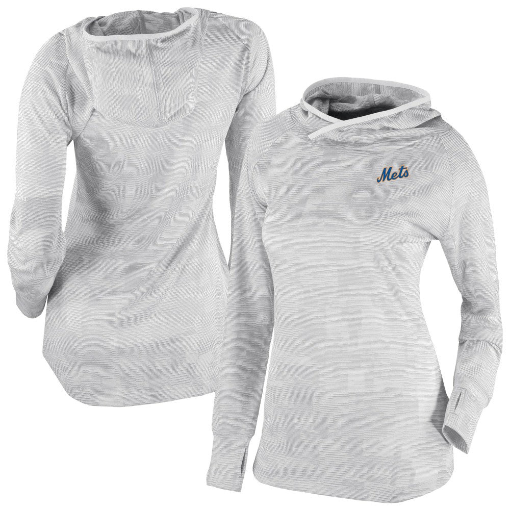 New York Mets Columbia Women's Omni-Wick Sunday Ball Raglan Pullover Hoodie - White - Columbia Sale