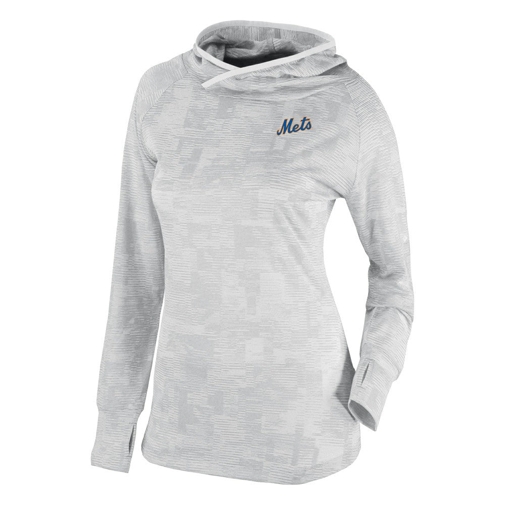 New York Mets Columbia Women's Omni-Wick Sunday Ball Raglan Pullover Hoodie - White - Columbia Sale