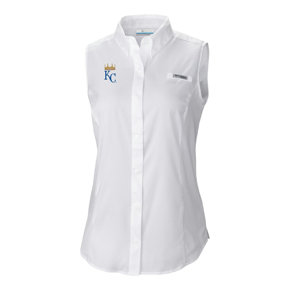 Kansas City Royals Columbia Women's Tamiami Sleeveless Shirt - White - Columbia Lifestyle