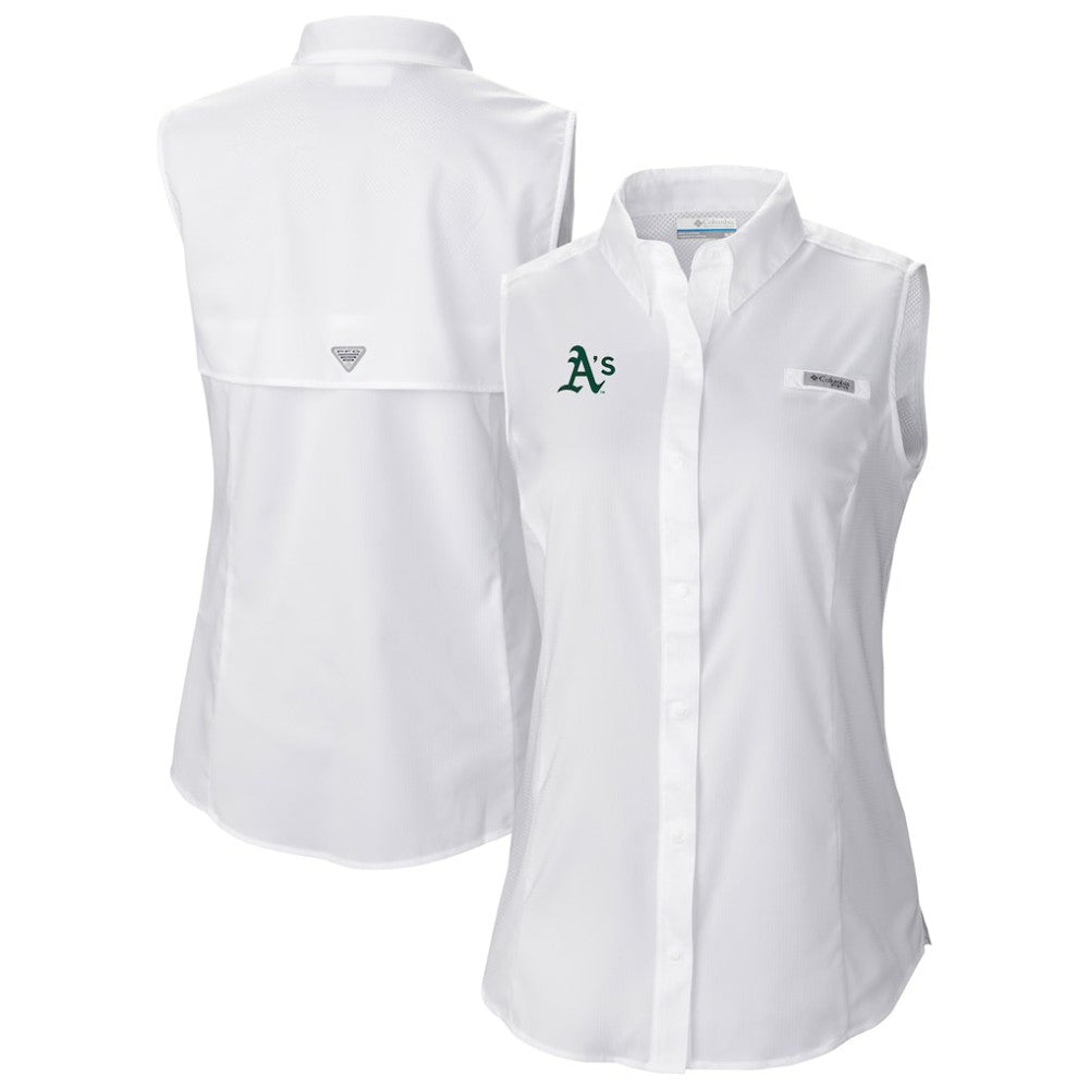 Athletics Columbia Women's Tamiami Sleeveless Shirt - White - Columbia on Sale