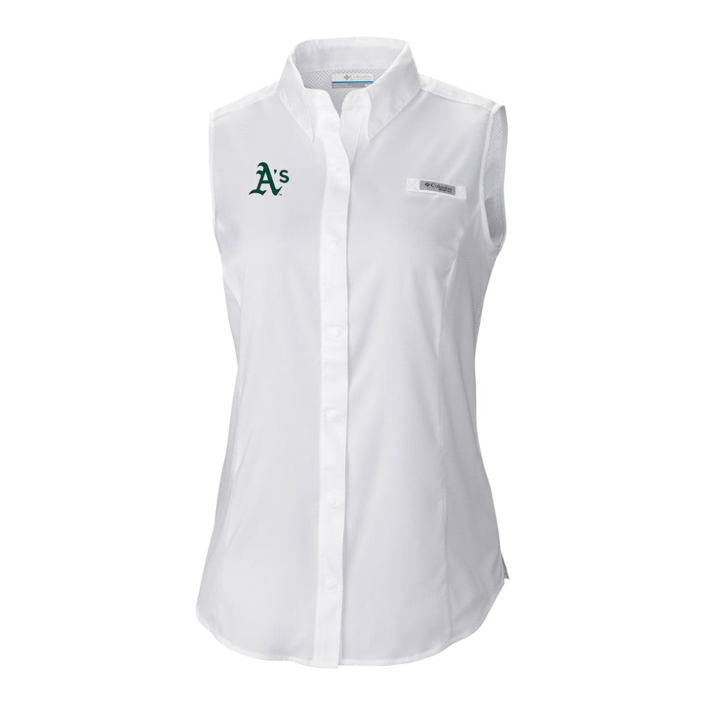 Athletics Columbia Women's Tamiami Sleeveless Shirt - White - Columbia on Sale