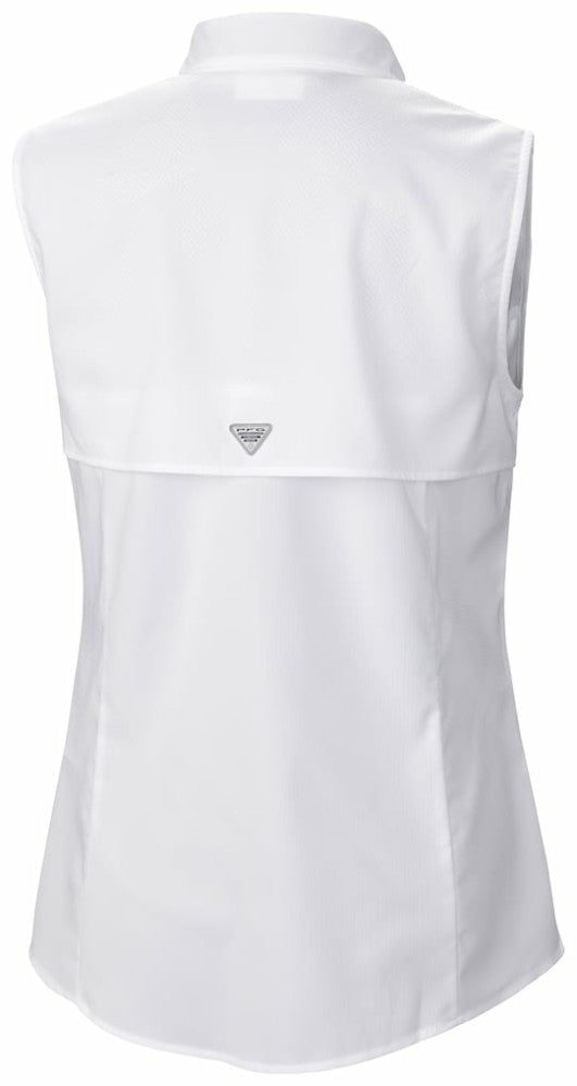 Seattle Mariners Columbia Women's Tamiami Sleeveless Shirt - White - Columbia Lifestyle