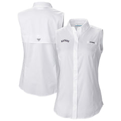 Houston Astros Columbia Women's Tamiami Sleeveless Shirt - White - Columbia on Sale