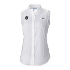 Milwaukee Brewers Columbia Women's Tamiami Sleeveless Shirt - White - Columbia Lifestyle