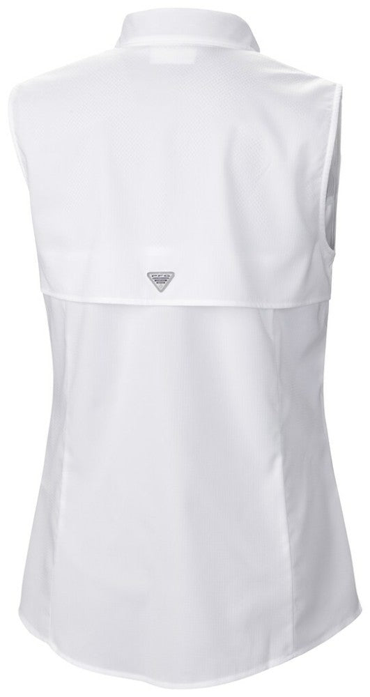 Boston Red Sox Columbia Women's Tamiami Sleeveless Shirt - White - Columbia Lifestyle