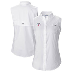 Cleveland Guardians Columbia Women's Tamiami Sleeveless Shirt - White - Columbia Sale