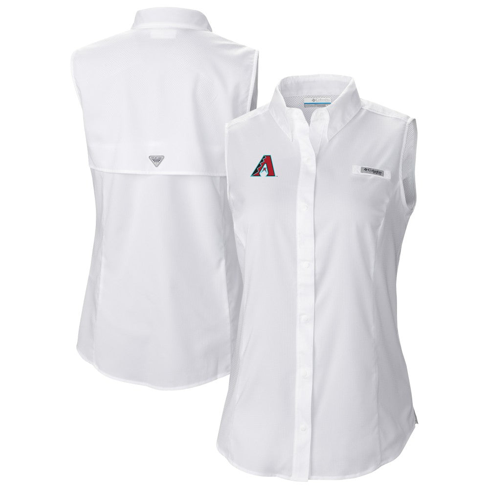Arizona Diamondbacks Columbia Women's Tamiami Sleeveless Shirt - White - Columbia on Sale