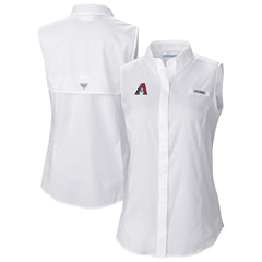 Arizona Diamondbacks Columbia Women's Tamiami Sleeveless Shirt - White - Columbia on Sale