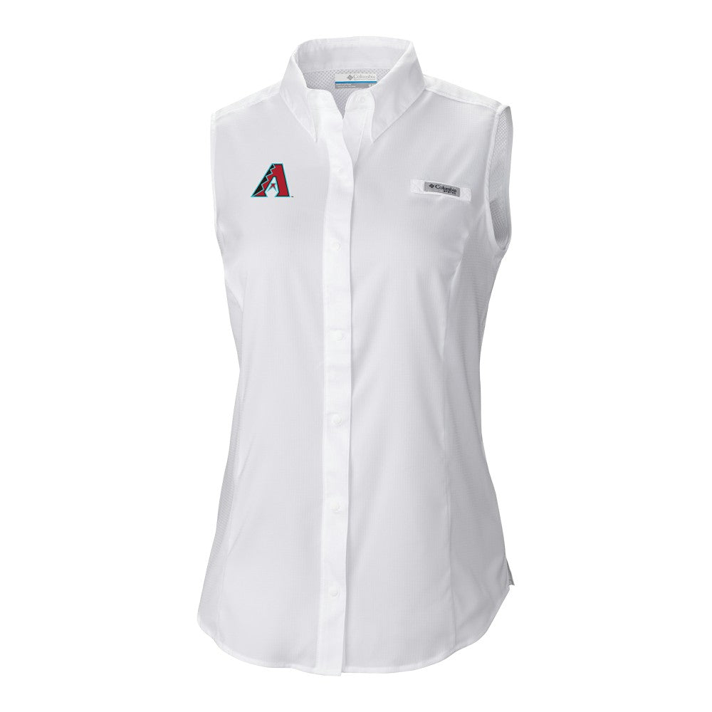 Arizona Diamondbacks Columbia Women's Tamiami Sleeveless Shirt - White - Columbia on Sale