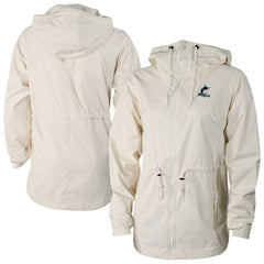 Miami Marlins Columbia Women's Lily Park Full-Zip Rain Jacket - Cream - Columbia on Sale