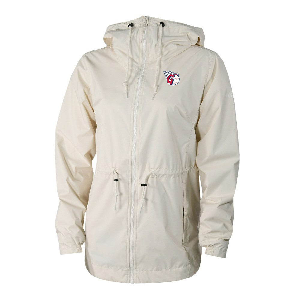 Cleveland Guardians Columbia Women's Lily Park Full-Zip Rain Jacket - Cream - Columbia Discount