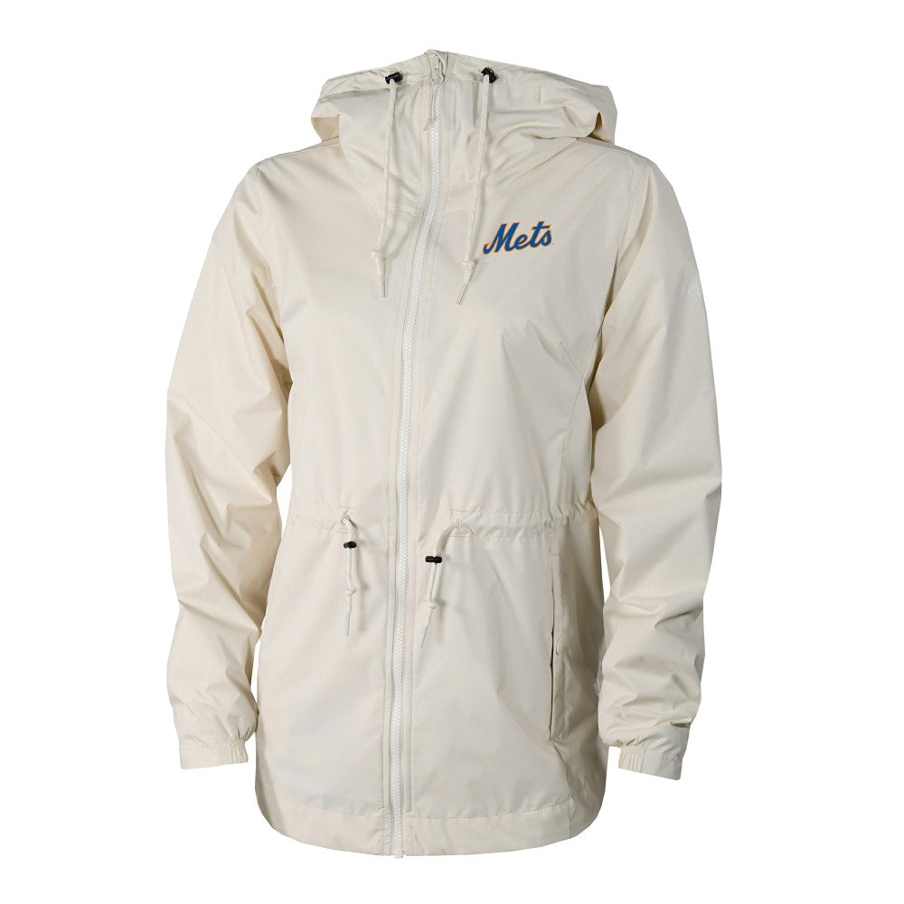New York Mets Columbia Women's Lily Park Full-Zip Rain Jacket - Cream - Columbia Online