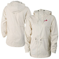 Atlanta Braves Columbia Women's Lily Park Full-Zip Rain Jacket - Cream - Columbia on Sale