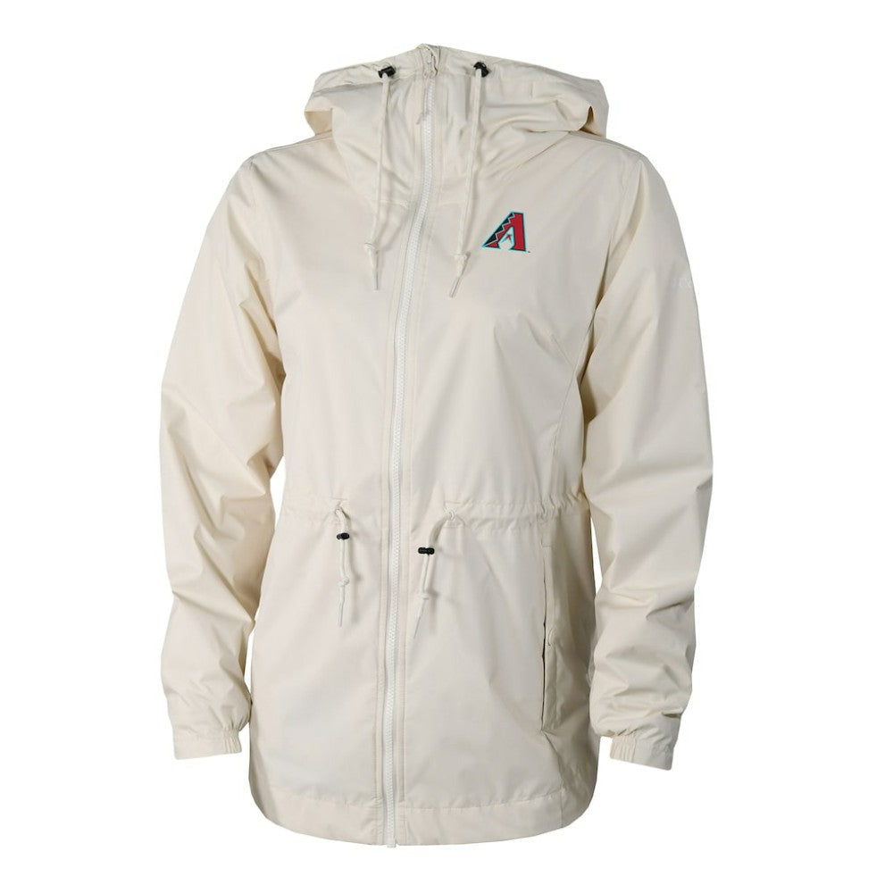 Arizona Diamondbacks Columbia Women's Lily Park Full-Zip Rain Jacket - Cream - Columbia Lifestyle