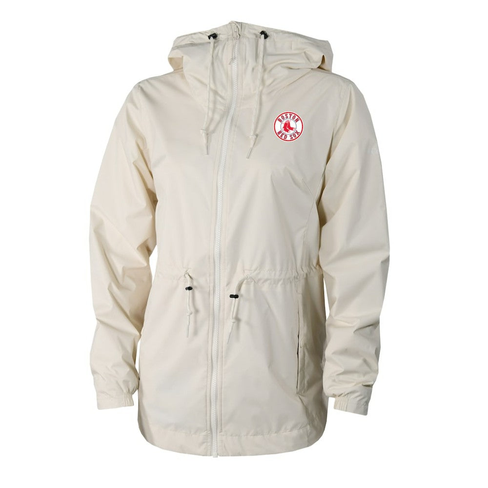 Boston Red Sox Columbia Women's Lily Park Full-Zip Rain Jacket - Cream - Columbia on Sale