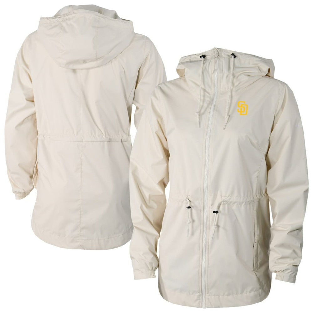 San Diego Padres Columbia Women's Lily Park Full-Zip Rain Jacket - Cream - Columbia Online