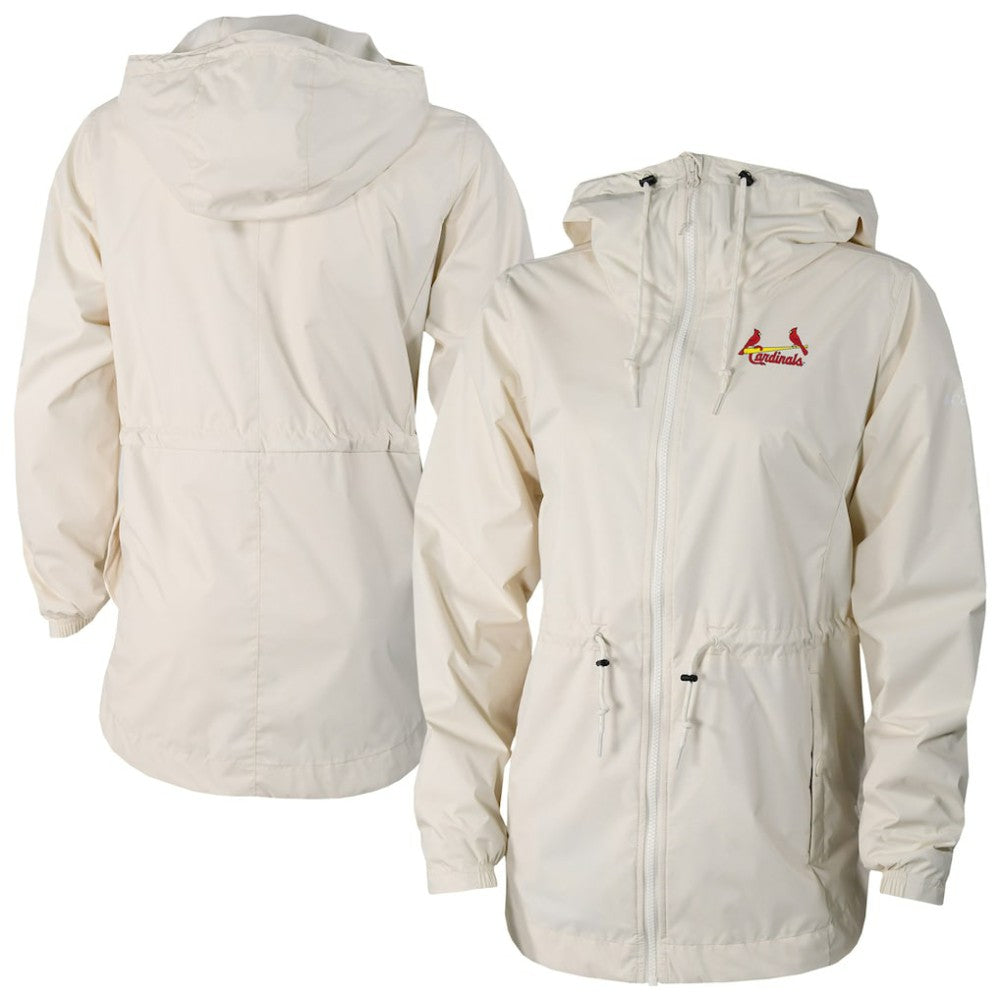 St. Louis Cardinals Columbia Women's Lily Park Full-Zip Rain Jacket - Cream - Columbia Sale