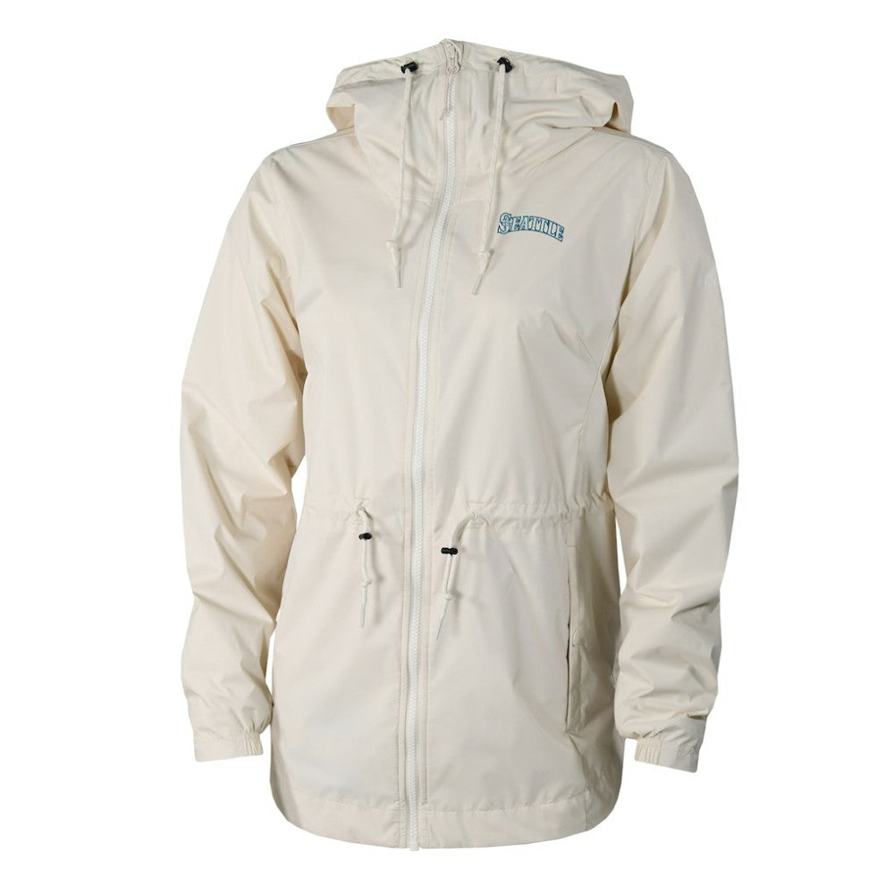 Seattle Mariners Columbia Women's Lily Park Full-Zip Rain Jacket - Cream - Columbia Lifestyle