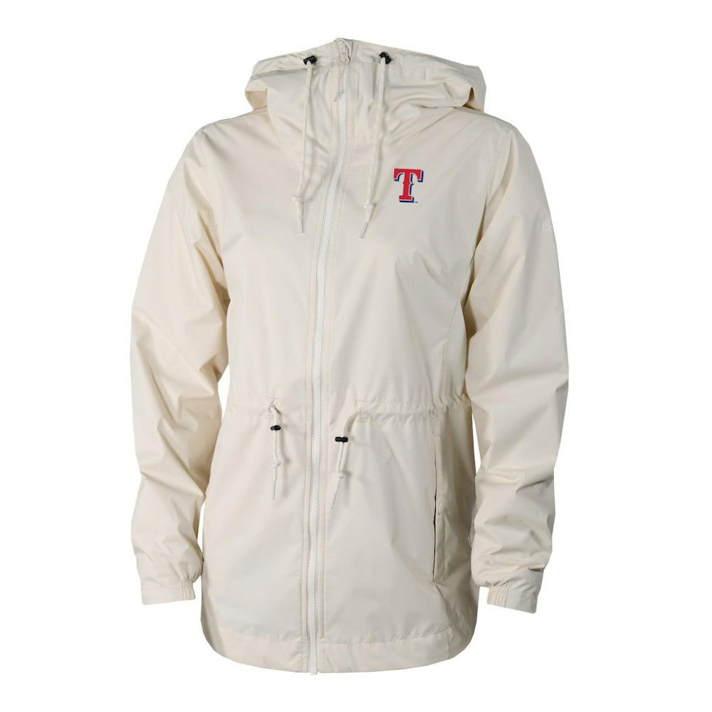 Texas Rangers Columbia Women's Lily Park Full-Zip Rain Jacket - Cream - Columbia on Sale