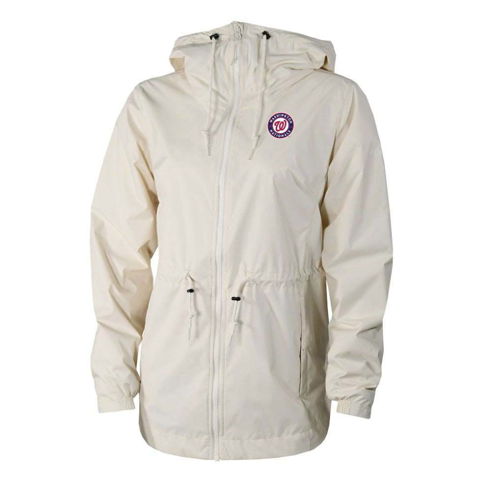 Washington Nationals Columbia Women's Lily Park Full-Zip Rain Jacket - Cream - Columbia Discount