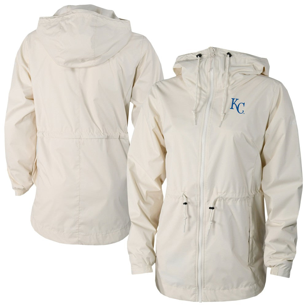 Kansas City Royals Columbia Women's Lily Park Full-Zip Rain Jacket - Cream - Columbia on Sale