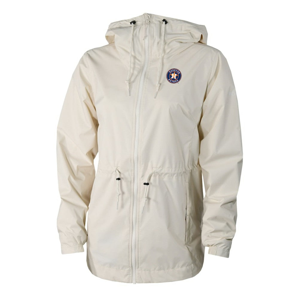 Houston Astros Columbia Women's Lily Park Full-Zip Rain Jacket - Cream - Columbia Lifestyle