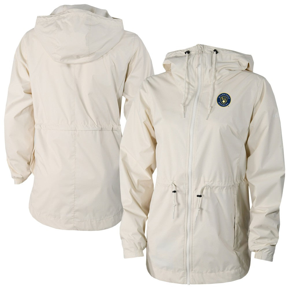 Milwaukee Brewers Columbia Women's Lily Park Full-Zip Rain Jacket - Cream - Columbia Online