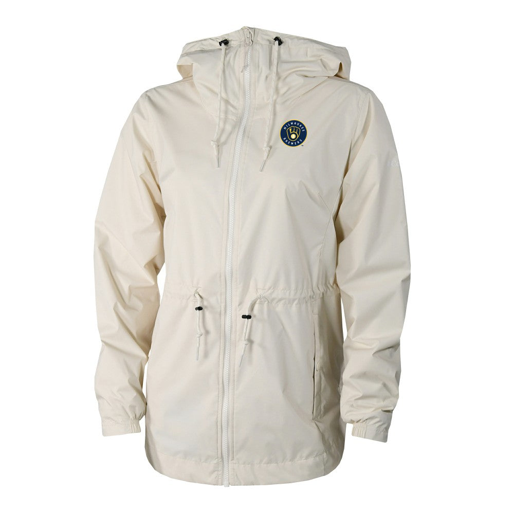 Milwaukee Brewers Columbia Women's Lily Park Full-Zip Rain Jacket - Cream - Columbia Online