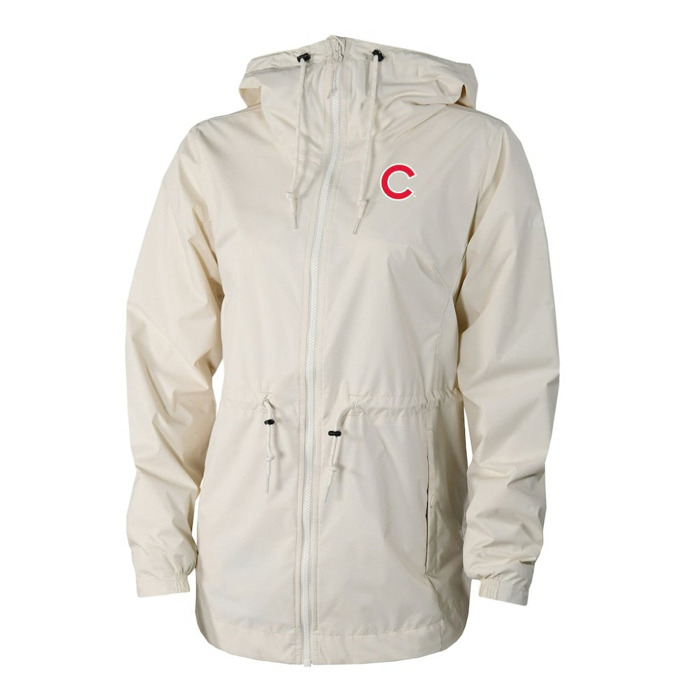 Chicago Cubs Columbia Women's Lily Park Full-Zip Rain Jacket - Cream - Columbia on Sale