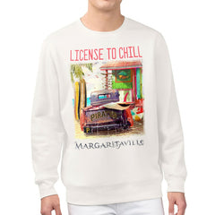 Pittsburgh Pirates Margaritaville License to Chill Fleece Sweatshirt - Cream - MLB on Sale