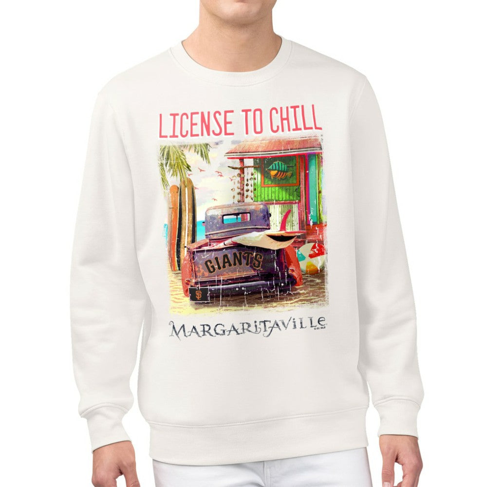 San Francisco Giants Margaritaville License to Chill Fleece Sweatshirt - Cream - MLB on Sale