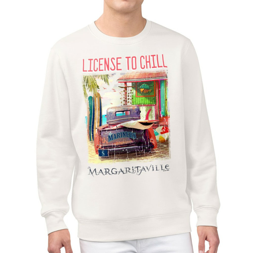 Seattle Mariners Margaritaville License to Chill Fleece Sweatshirt - Cream - MLB Online