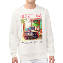Cincinnati Reds Margaritaville License to Chill Fleece Sweatshirt - Cream - MLB Online