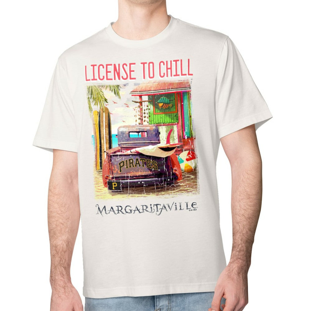 Pittsburgh Pirates Margaritaville License to Chill T-Shirt - Cream - MLB Sale