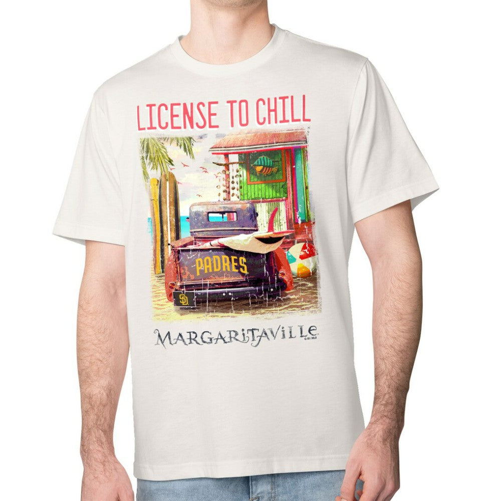 San Diego Padres Margaritaville License to Chill T-Shirt - Cream - MLB Sale