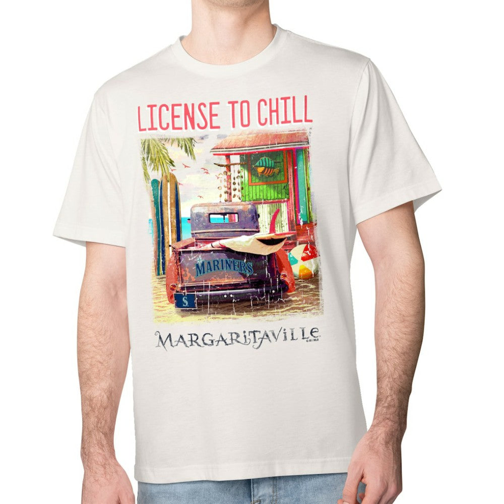 Seattle Mariners Margaritaville License to Chill T-Shirt - Cream - MLB on Sale