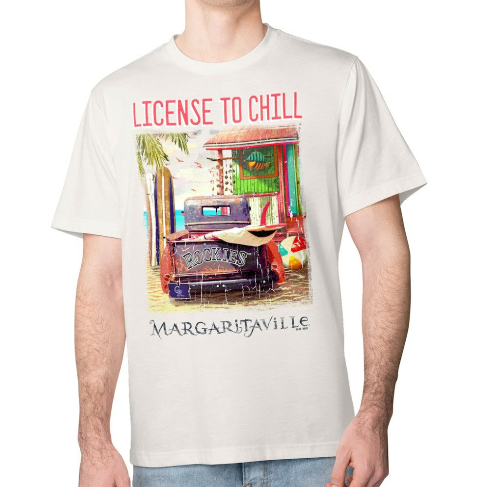 Colorado Rockies Margaritaville License to Chill T-Shirt - Cream - MLB Online