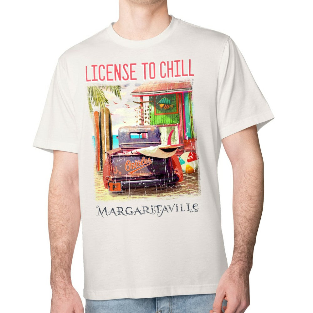 Baltimore Orioles Margaritaville License to Chill T-Shirt - Cream - MLB Online