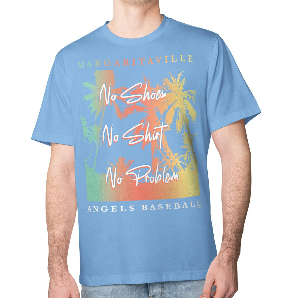 Los Angeles Angels Margaritaville No Shirt, No Shoes, No Problem T-Shirt - Blue - MLB Online