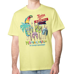 Minnesota Twins Margaritaville Gameday Party T-Shirt - Yellow - MLB Discount